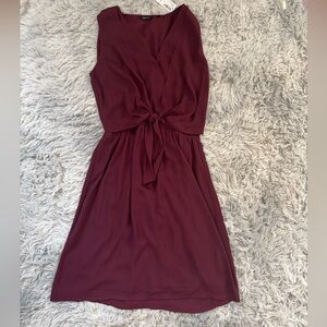 NWT Reitmans Burgundy Tie Front Midi Sundress